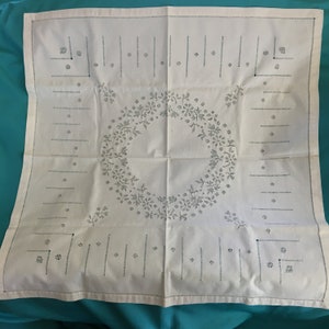 Vintage Pulled Thread and Openwork Med to Heavy Cotton Table Topper. Openwork Pulled Thread Work Table Topper. Lovely Hand Work.