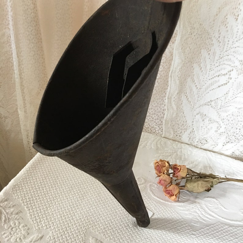 Vintage Funnel Lg. Cast Iron Oil Funnel. Fulvue Funnel Sharp Etsy