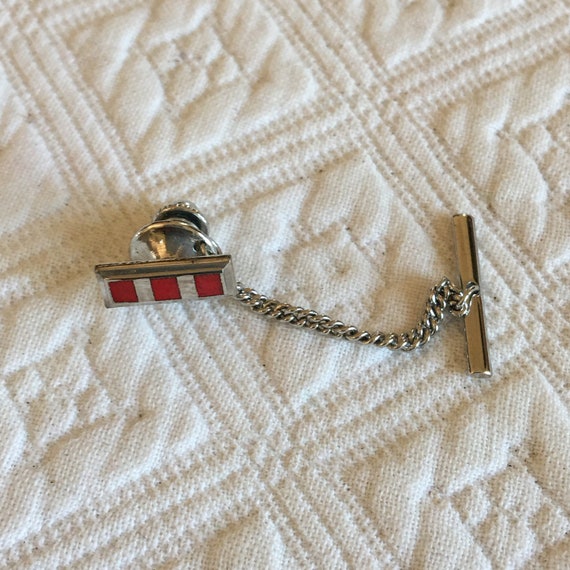 Vintage USMC Tie Pin Warrant Officer Tie Pin With… - image 2