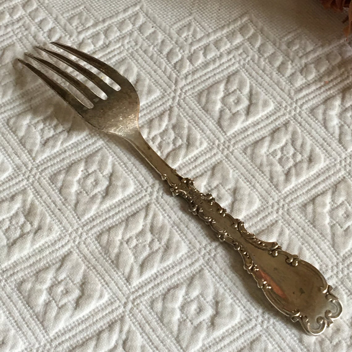 Antique 1896 Sterling Silver Fork in Fancy Pattern. One Etsy