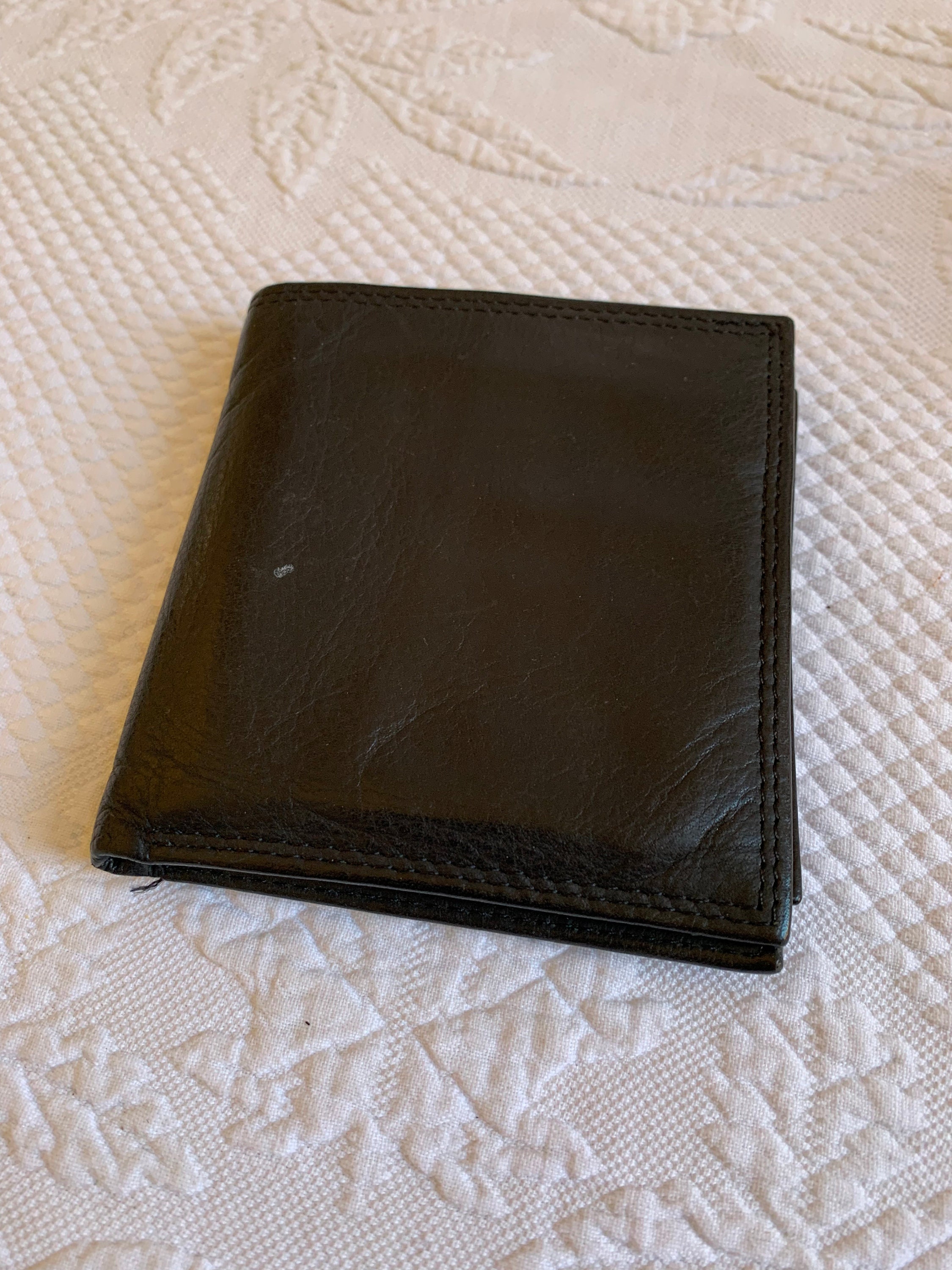 Cartera vintage para hombre de cuero negro de Wilson 11