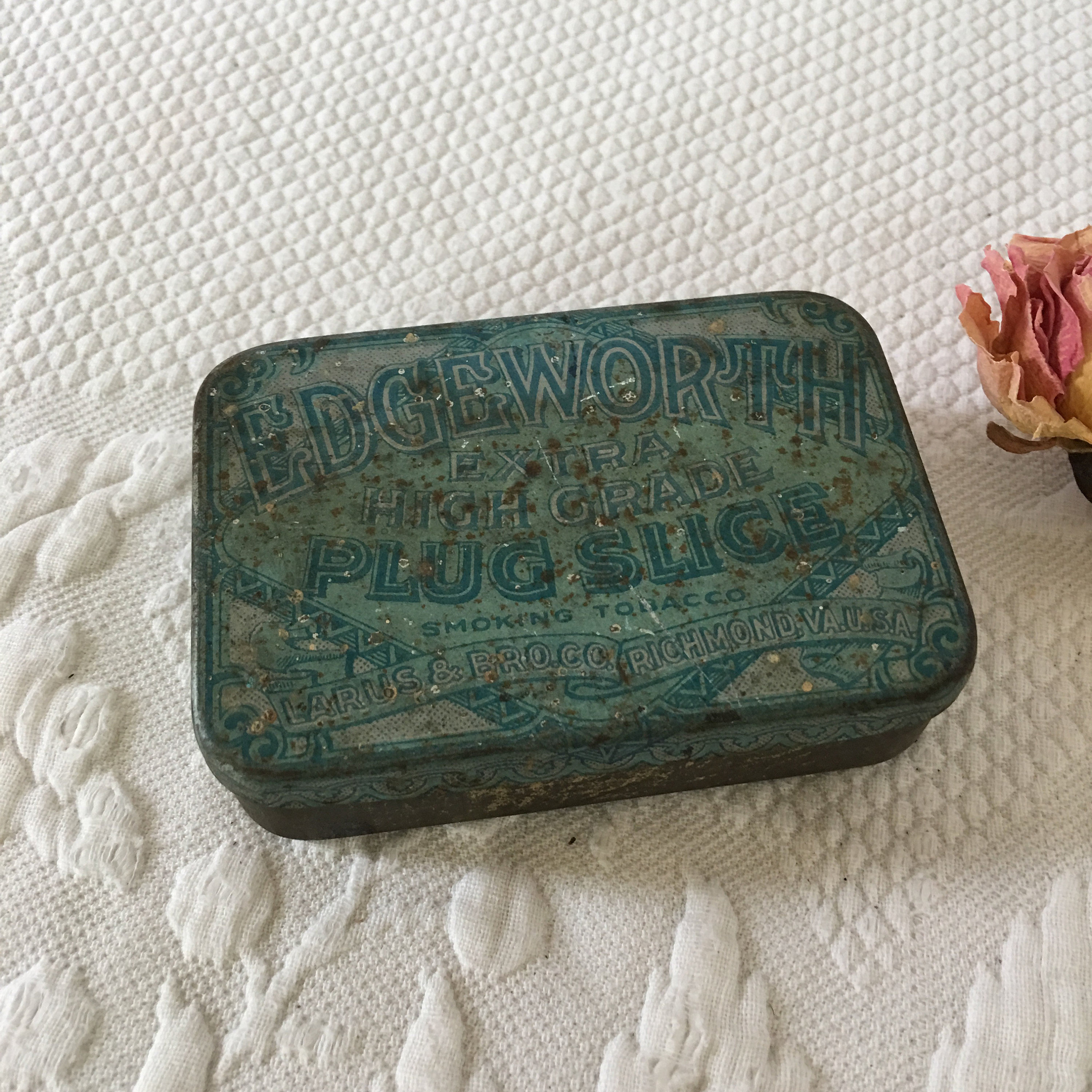 Antike Edgeworth Plug Slice Rauchen Tabak, Larus und Bro. Co