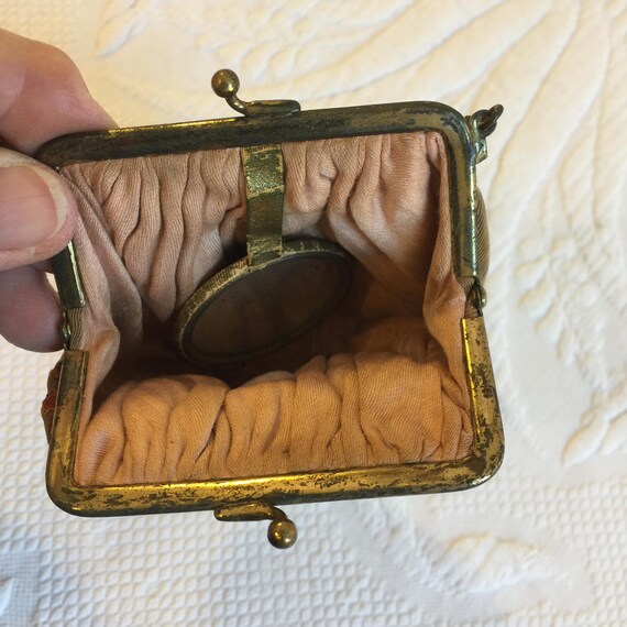 Vintage Embroidered Grosgrain Lipstick or Coin Pu… - image 4