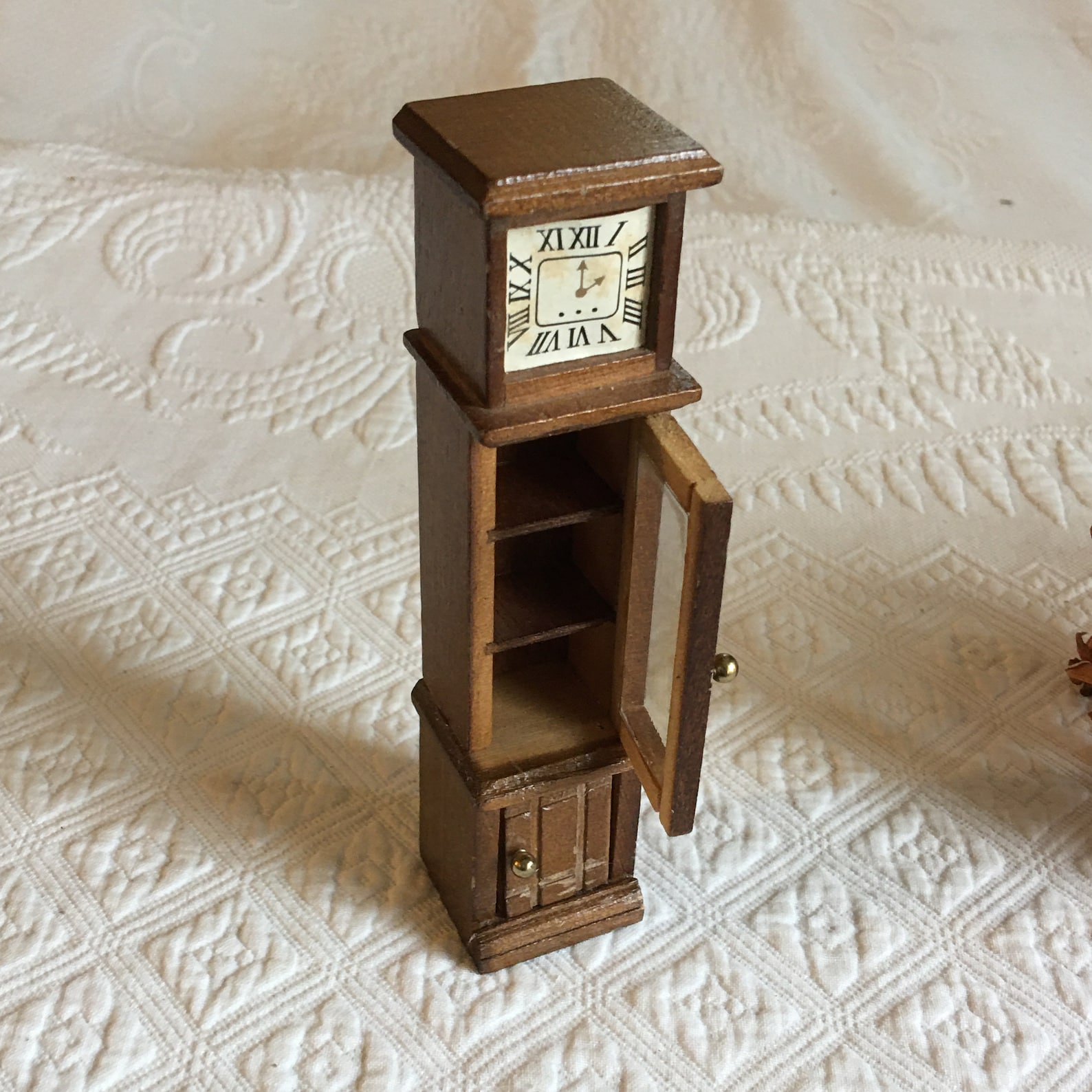 Vintage Miniature Grandfather Clock for Doll House. Mini Etsy