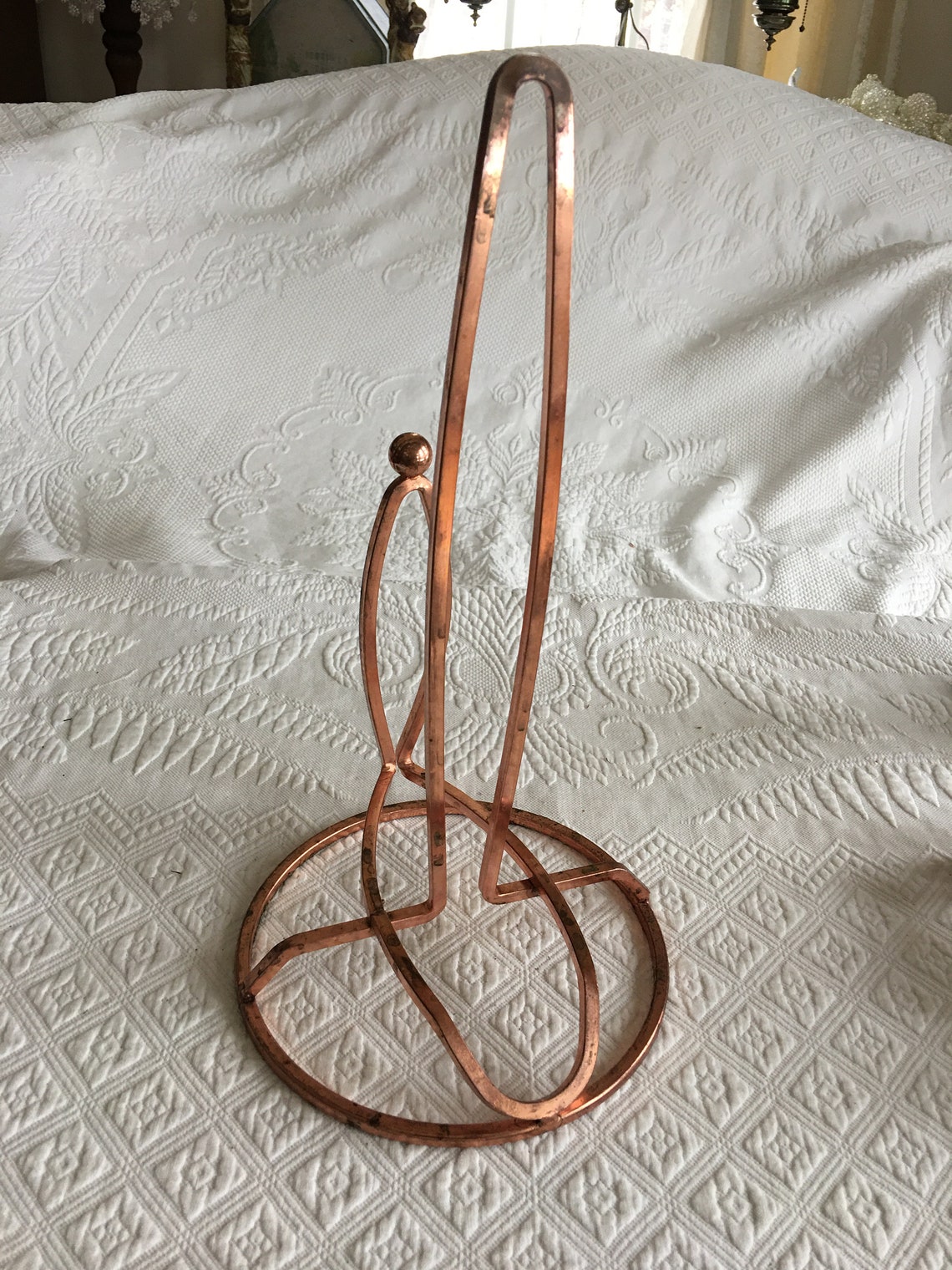Vintage Wrought Copper Paper Towel Holder. Counter Top Artsy Etsy