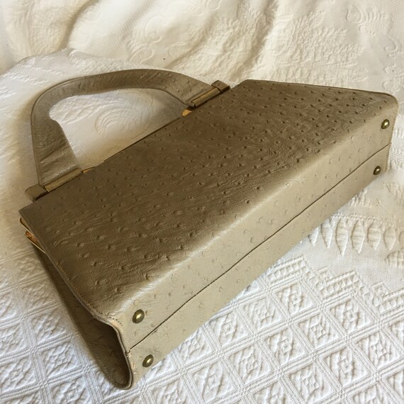 Vintage 1960s Ostrich Leather Purse By Triangle N… - image 7