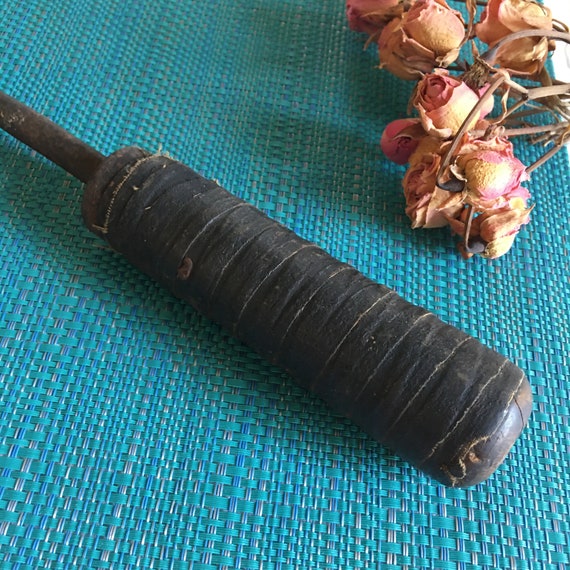 Vintage Copper and Iron Forging Tool, I Think. Wooden Taped Vintage Copper and Iron Forging Tool, I Think. Wooden Taped