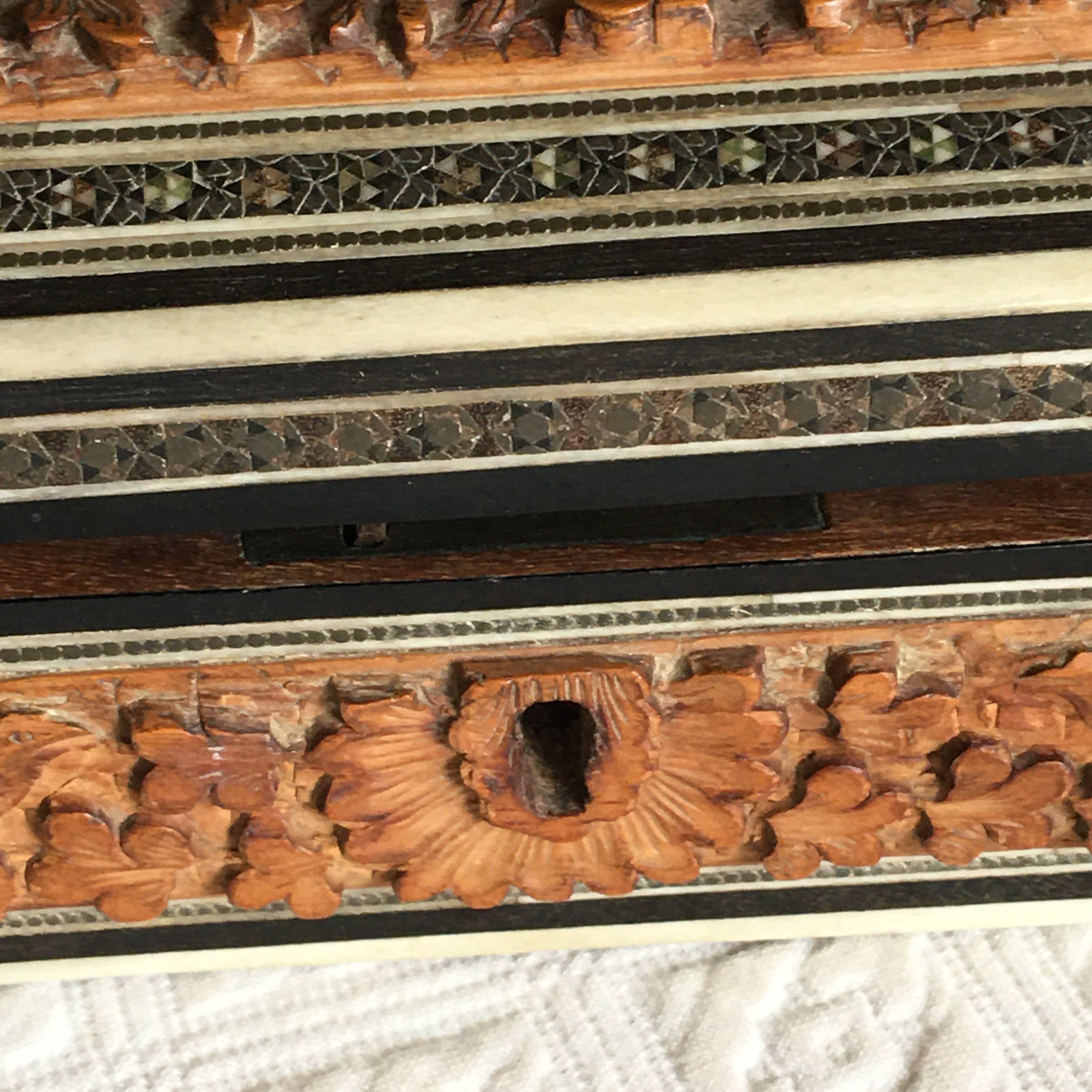 Vintage Geschnitzte Holzbox eingefasste Randdesigns. | Etsy