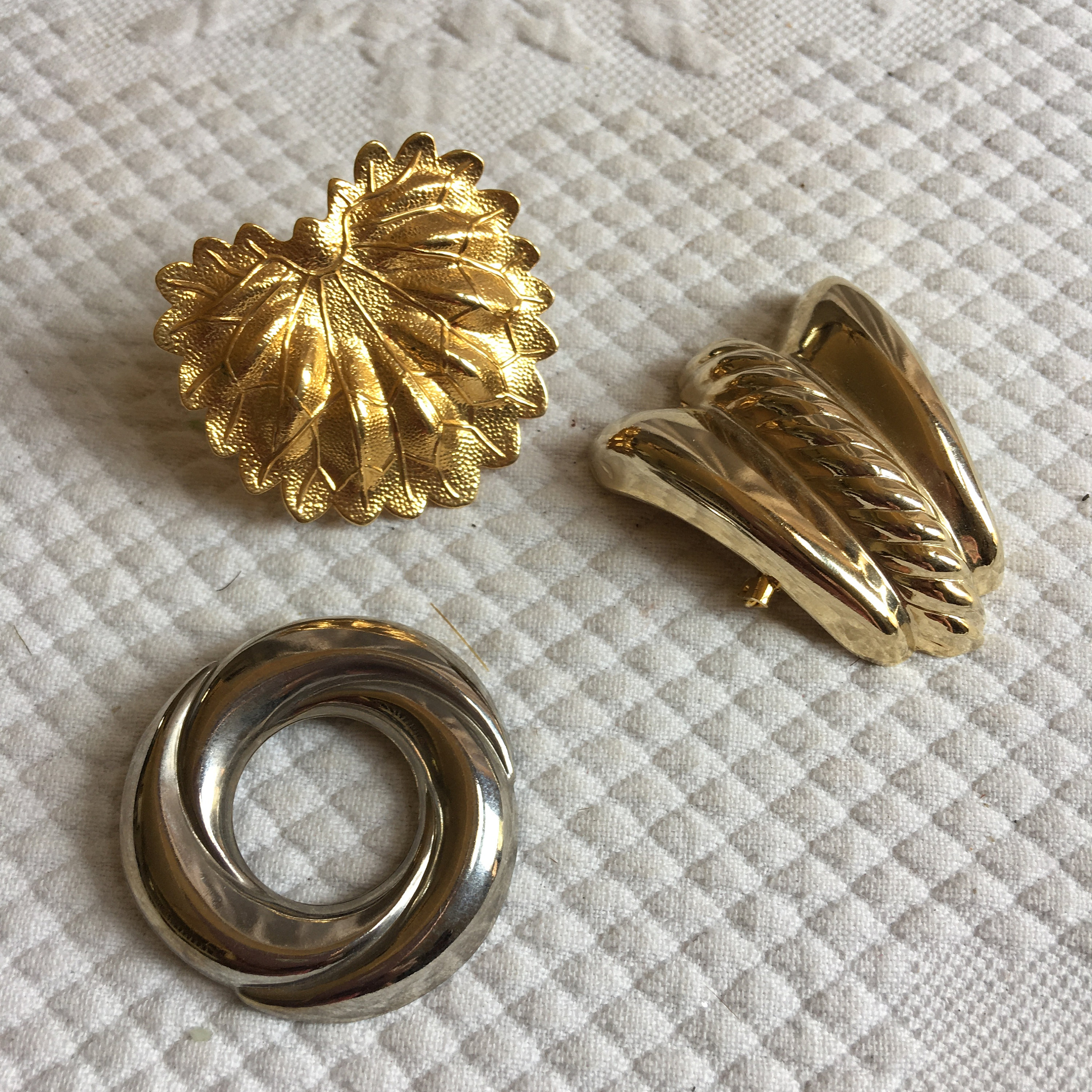 Genuine 14K Gold Plated Scarf Ring Jewerly Accesories/ Scarf 