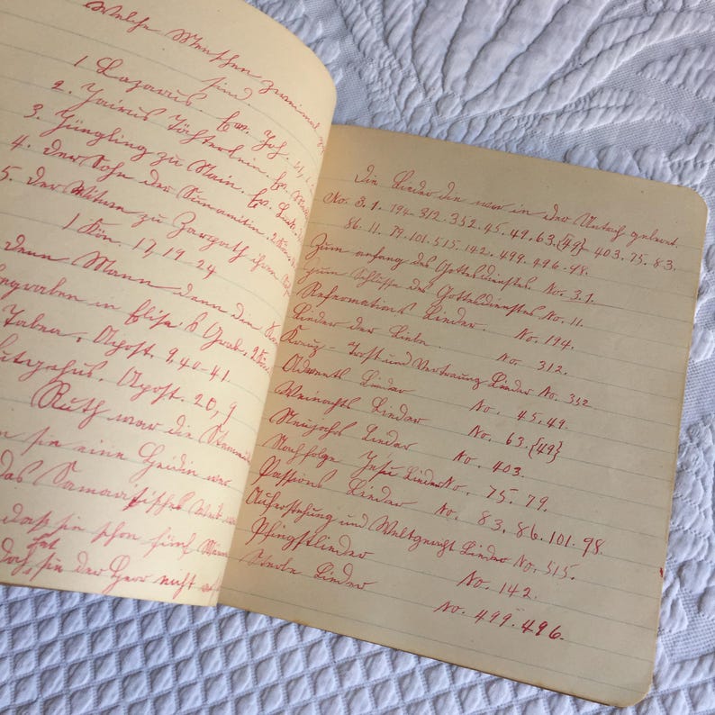 Antique 1901 School Composition Book Written in by William D. Scherer