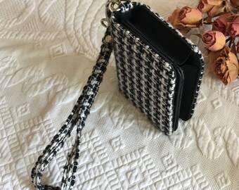 white and black wallet