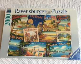 Puzzle Ravensburger US Cities Premium con tecnologia Softclick. Puzzle da 2000 pezzi. 98 x 75 cm. Prodotto in Germania. Puzzle Ravensburger.