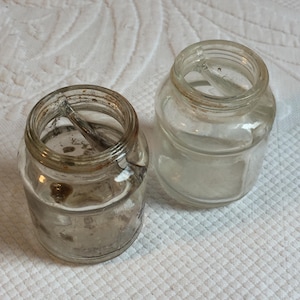 Vintage Sheaffer Inkwell Bottle w/ Divided Inside Glass Section for Easy Dip Pen Access to Ink. Choose Clear or Stained Bottle.
