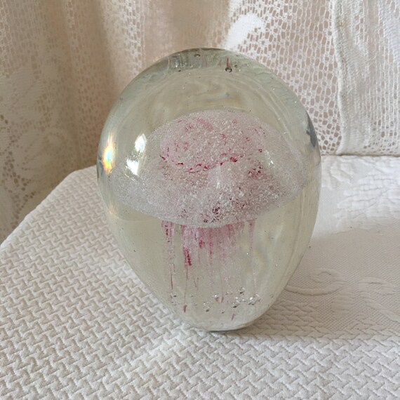 Vintage Art Hand Blown Glass Jellyfish Vintage paperweight perfume bottle | Etsy