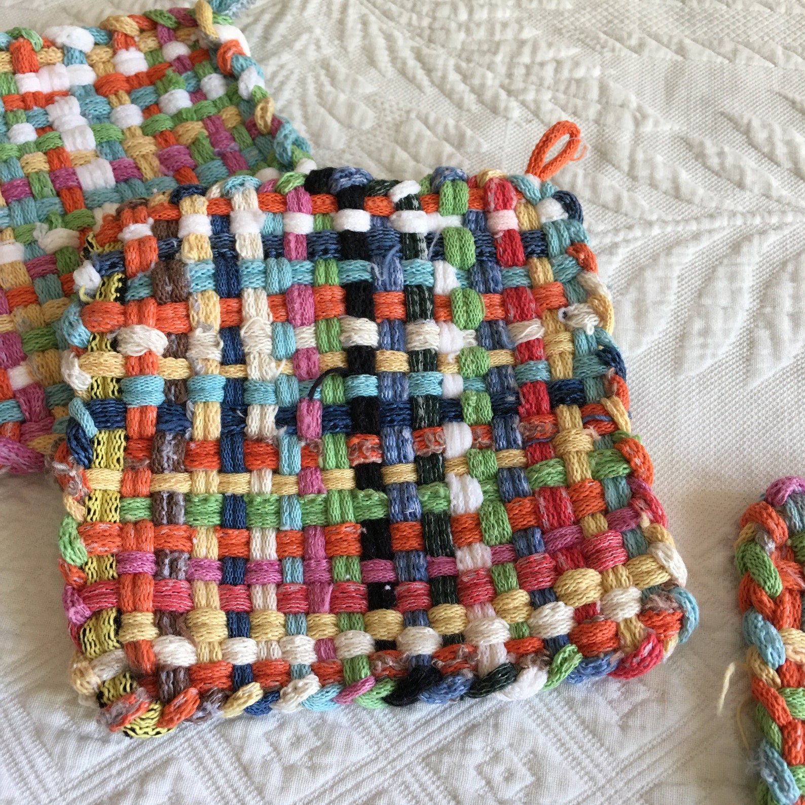 Vintage 5 Pot Holders From 1960s Pot Holder Maker Loom Frame. Etsy