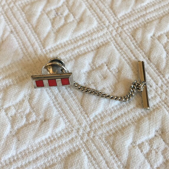 Vintage USMC Tie Pin Warrant Officer Tie Pin With… - image 3