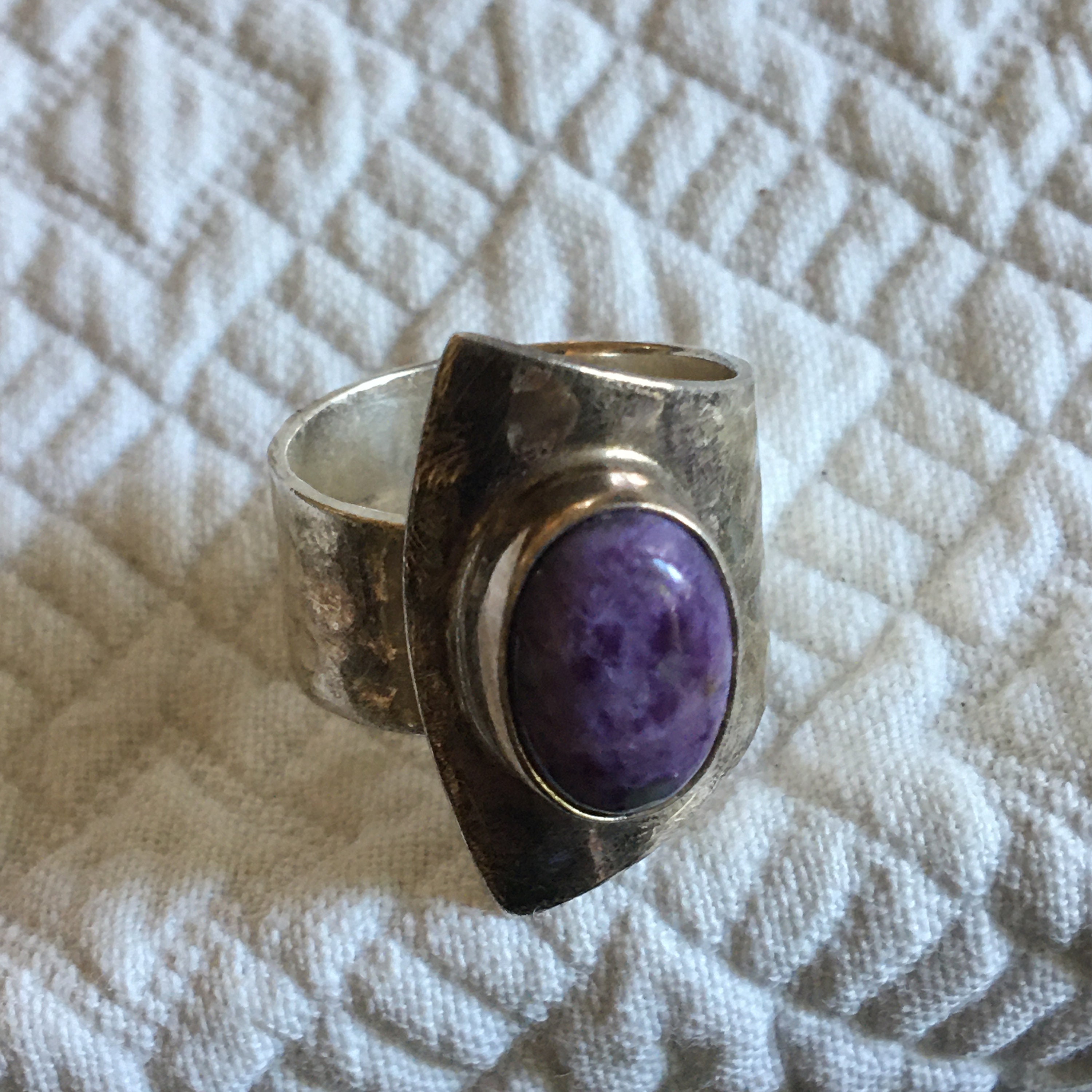 Sterling Silver Ring Purple Stone - Etsy Sterling Silver Ring Purple Stone - Etsy