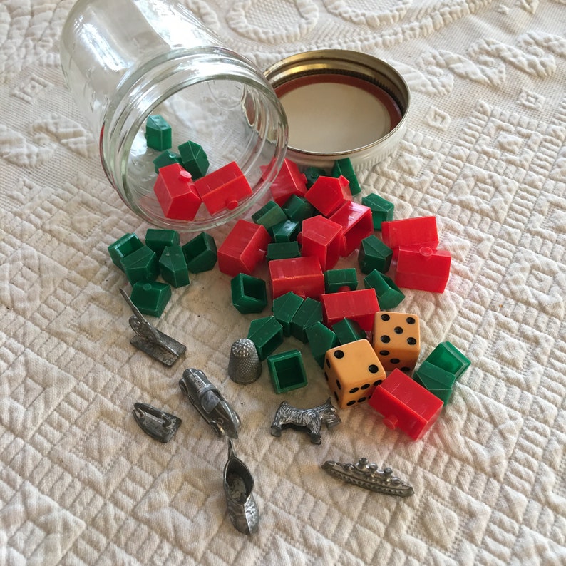 Vintage Monopoly Game Pieces. 8 Pewter Game Pieces 29 Green Etsy