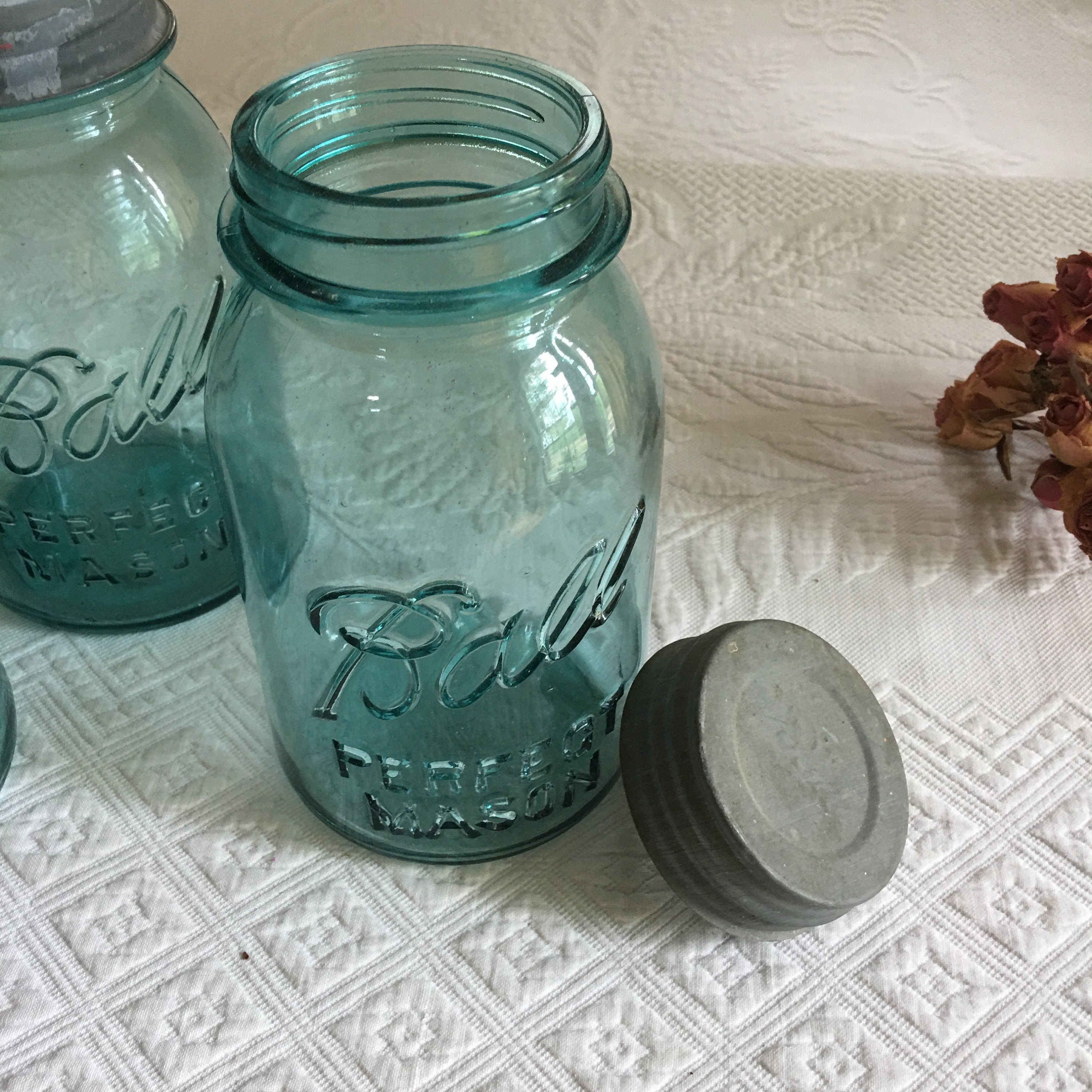 Vintage Quart Kugel Perfektes Freimaurerglas mit Zinkschraube | Etsy