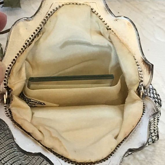 Vintage Silver Mesh Whiting Davis Evening Bag. St… - image 3