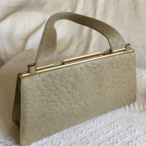 Vintage 1960s Ostrich Leather Purse By Triangle N… - image 6