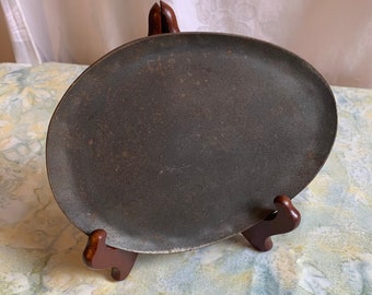 Vintage Egg Wrought Iron Plate or Shape to Display. Handmade Easter Egg Shape to Use in an Arrangement for Egg Display.