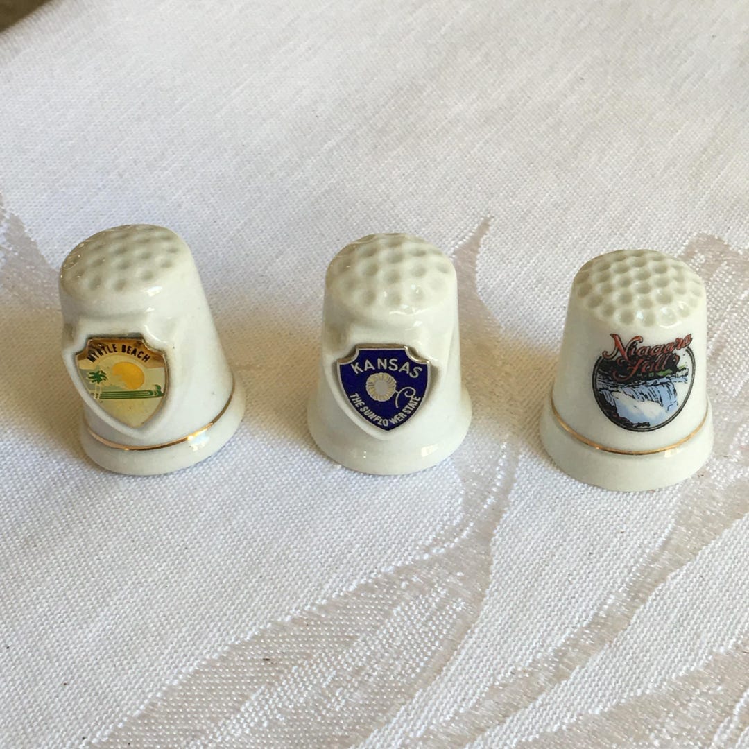 Vintage Collector Thimbles. Choose Kansas the Sunflower State, or ...