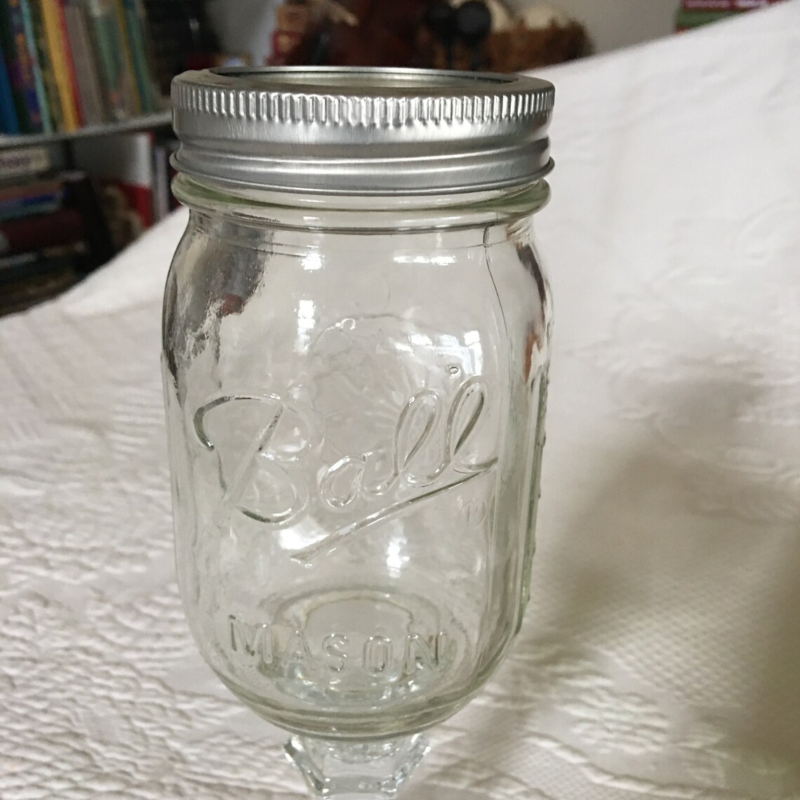 Vintage Ball Jar on Pedestal Bottom. Display Jar for Candy Etsy