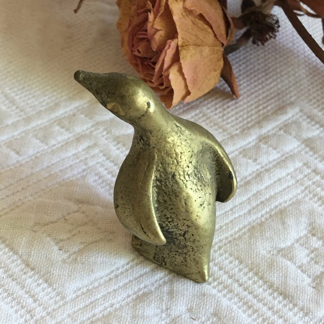 Vintage Brass Penguin Figurine. Miniature Figurine. Display on Etsy