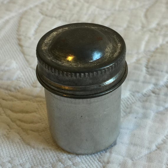 Vintage Aluminum 35mm Film Canister with Screw Off Lid. Great Little Storage Tin.