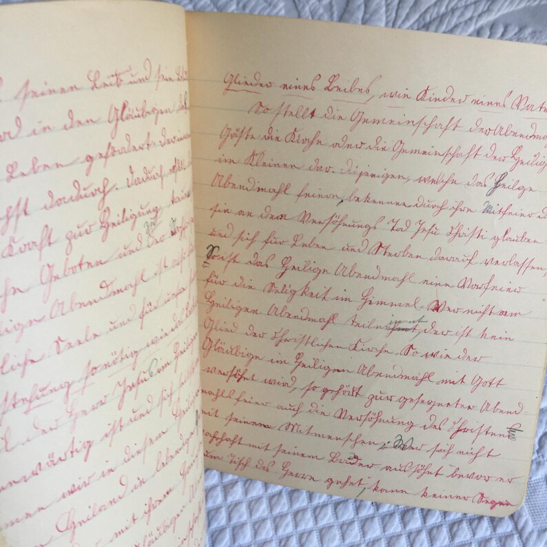 Antique 1901 School Composition Book Written in by William D. Scherer