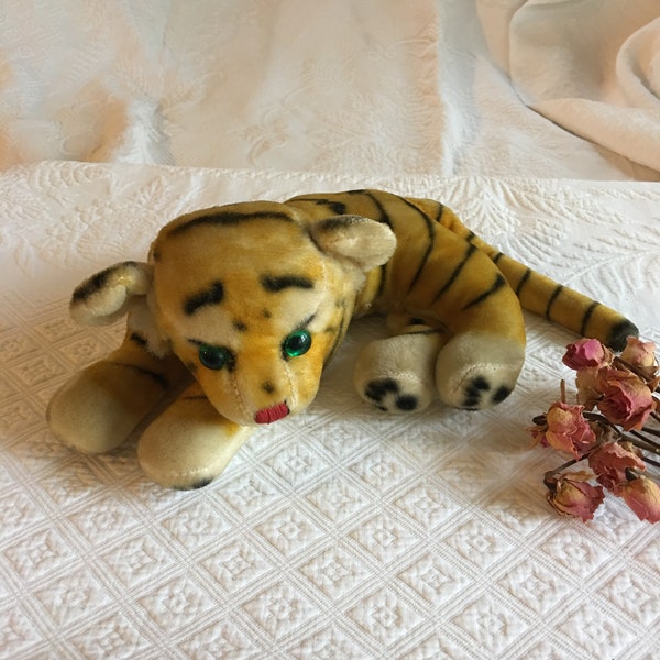 Vintage Transistor Radio Tiger. Radio Gone But the Tiger is a Cute Vintage Tiger for Loving and Display. Hide a Treasure. Zipper in Bottom.