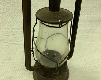 Antique Dietz Lantern With Fitzall Hurricane Shade. New York USA