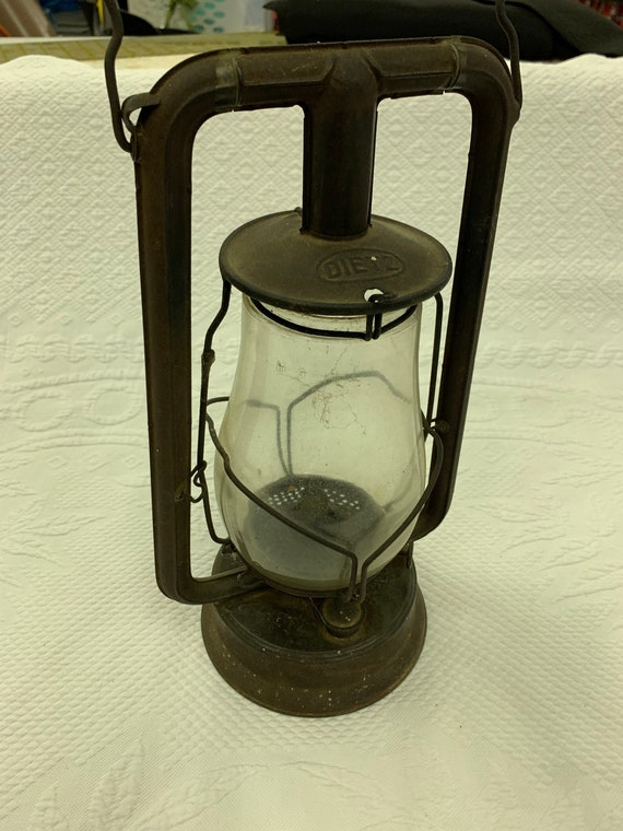 Antique Dietz Lantern With Fitzall Hurricane Shade. New York