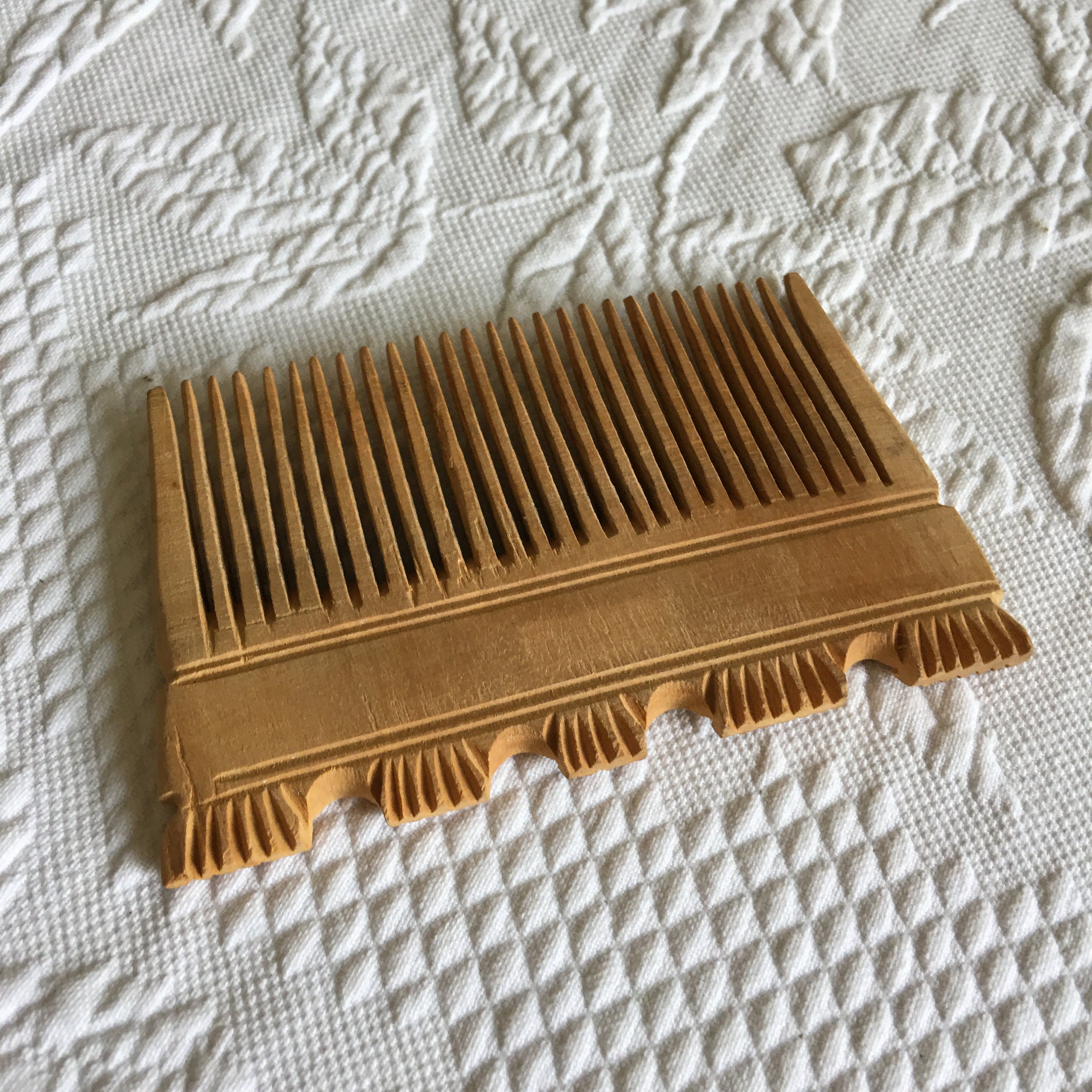 Wooden Weaving Comb Beater Pack of 2, Hand Carved Weaving Tools 