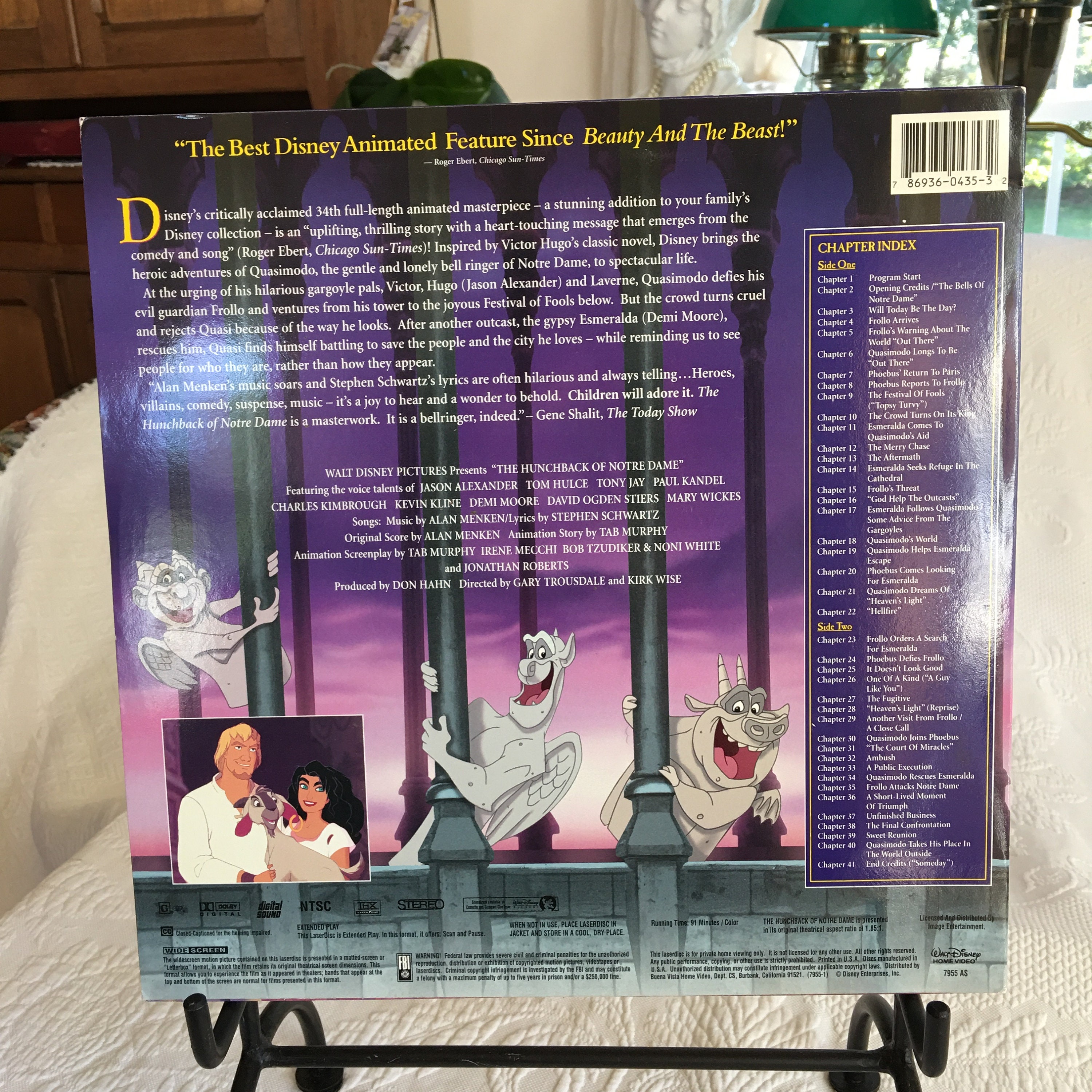 Vintage Laser Disc of the Hunchback of Notre Dame. Dolby Surround