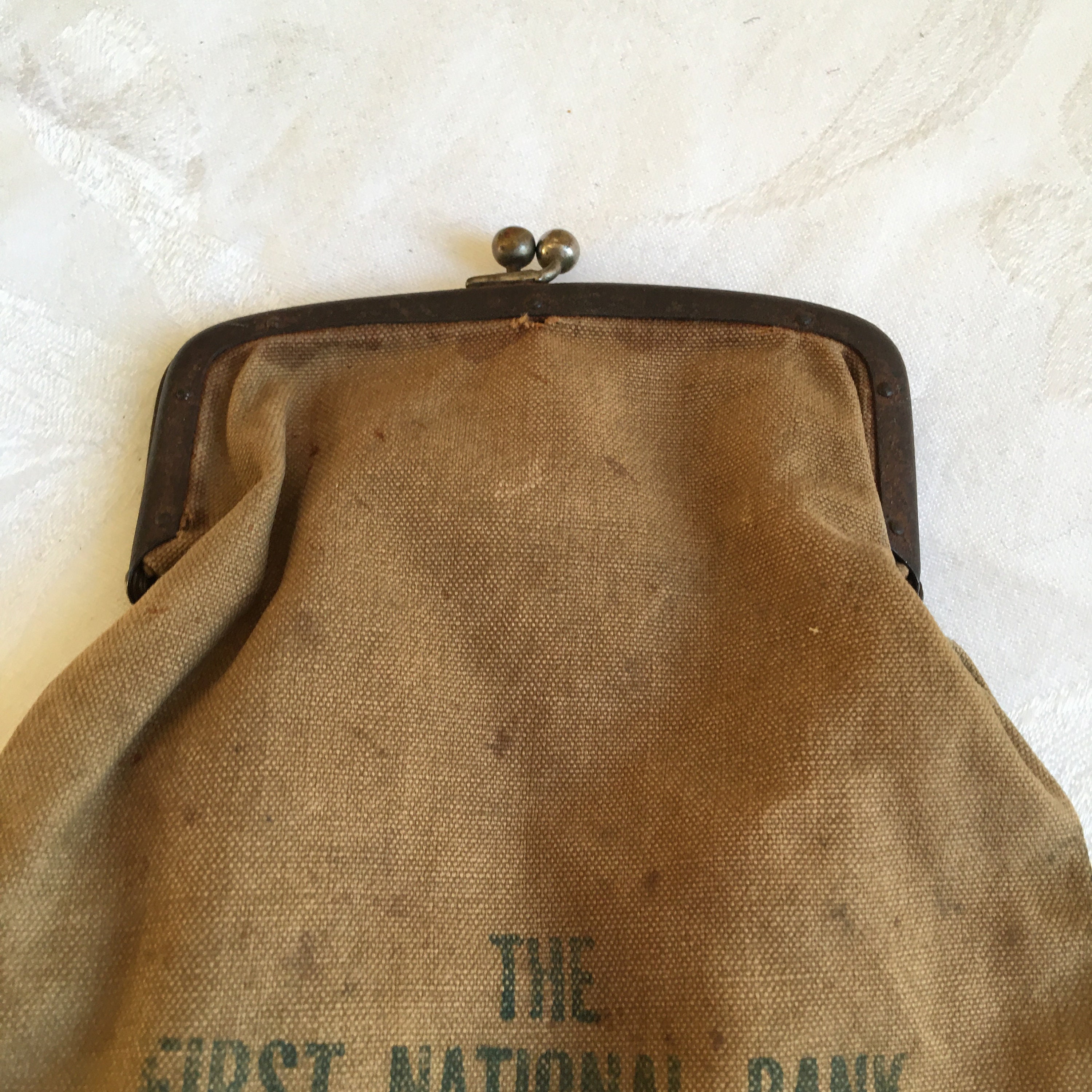 Vintage 1950s Bank Bag Mount Joy PA. the First National Bank and Trust Co. Canvas Bank Bag With Metal Frame and Twist Snap Latch. Etsy Canada