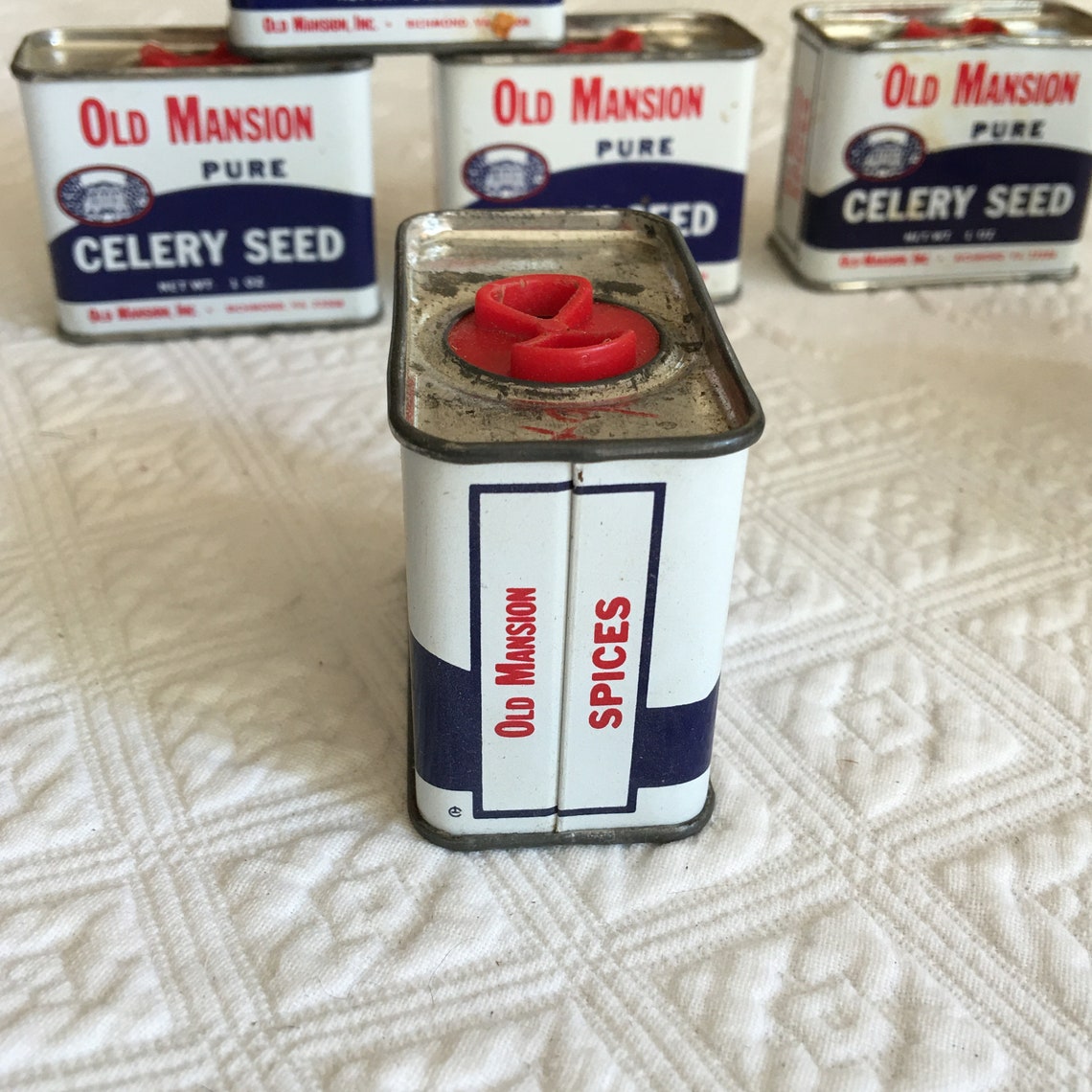 Vintage Old Mansion Spice Tins. Choose Your Spice. Old Etsy
