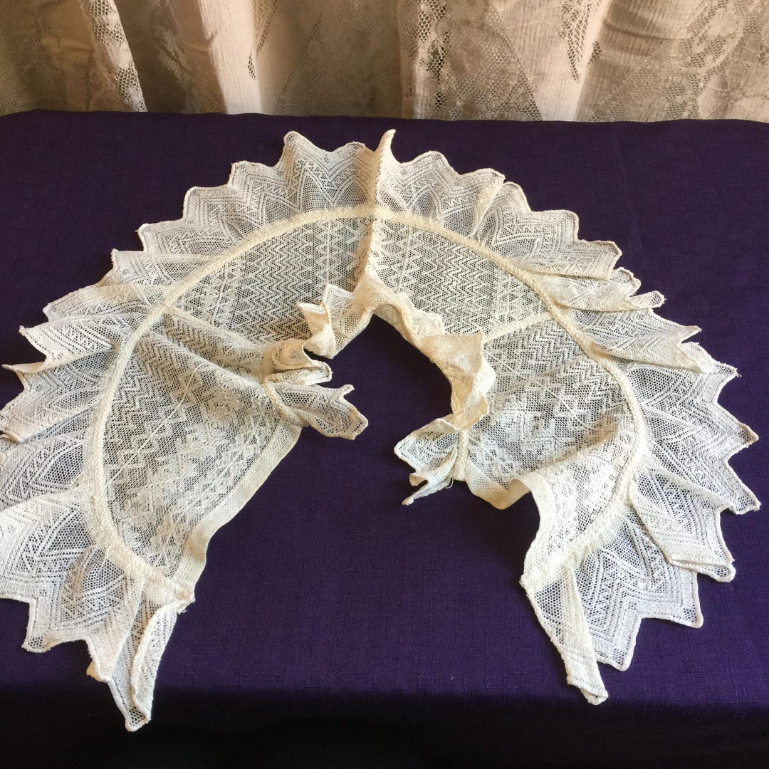 Victorian Shoulder Collar With Stand up Ruffle. Zig Zagged Edge on ...
