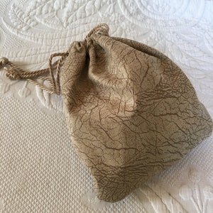 Handmade Faux Leather Drawstring Bag. Cotton Lining and Cord Drawstring. Choice of Colors. Charro Style Bag for a Man. Use for Game Pieces.