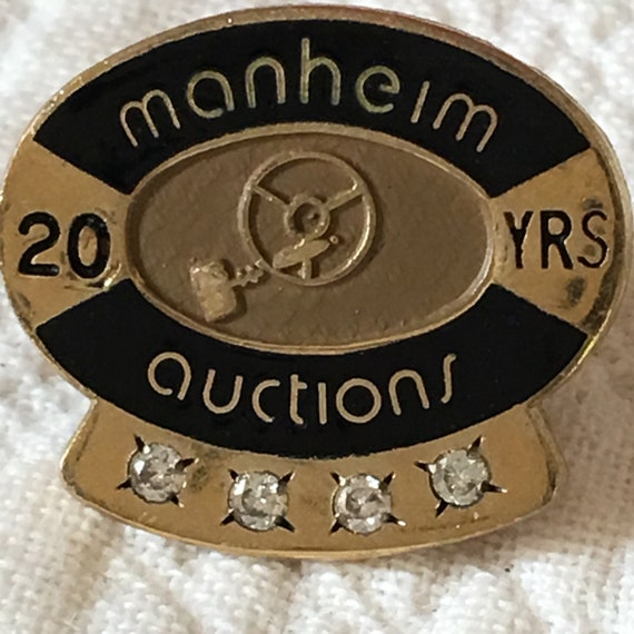 Vintage Manheim Auctions 20 Years Pin. 4 Diamond … - image 3