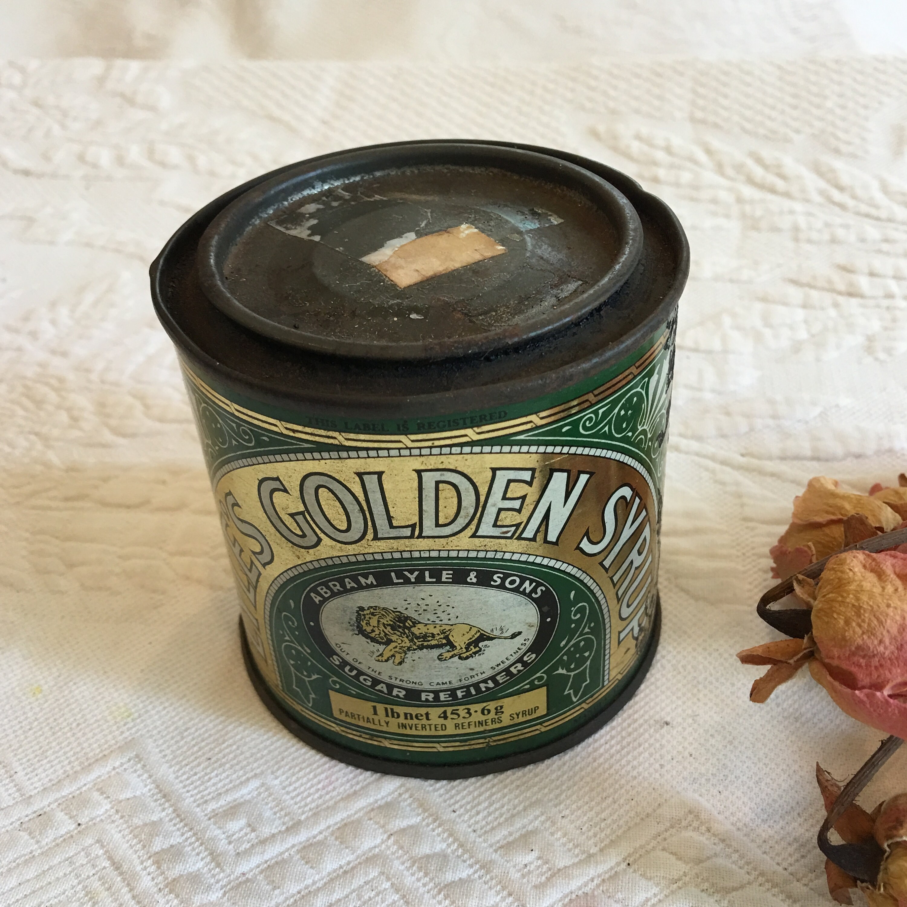 Vintage Full Lyle's Golden Syrup Tin. 1 Pound Can of Etsy
