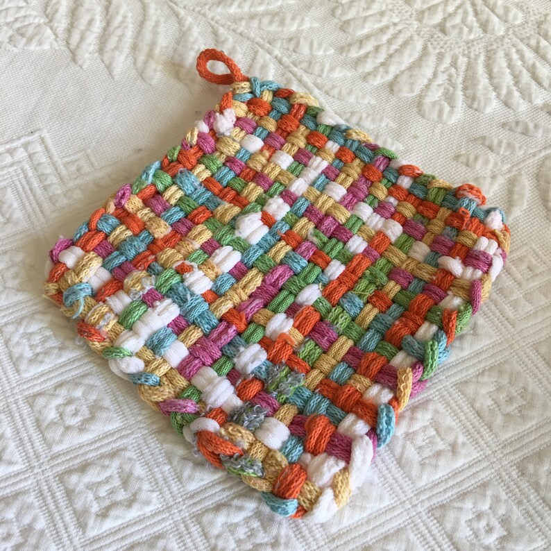 Vintage 5 Pot Holders From 1960s Pot Holder Maker Loom Frame. Etsy