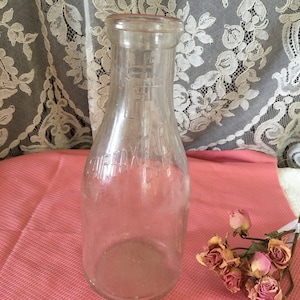 Vintage Fairfax Farms Dairy Milk Bottle. Fairfax Farms Dairy, Washington D C Milk Bottle.  Quart Milk Bottle.