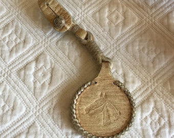Broche Vintage Équitation - Cheval En Métal Et Cuir, Ancienne, Occasion