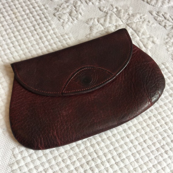 Vintage Leather Pouch. Snap Closure. Handy Coin o… - image 5