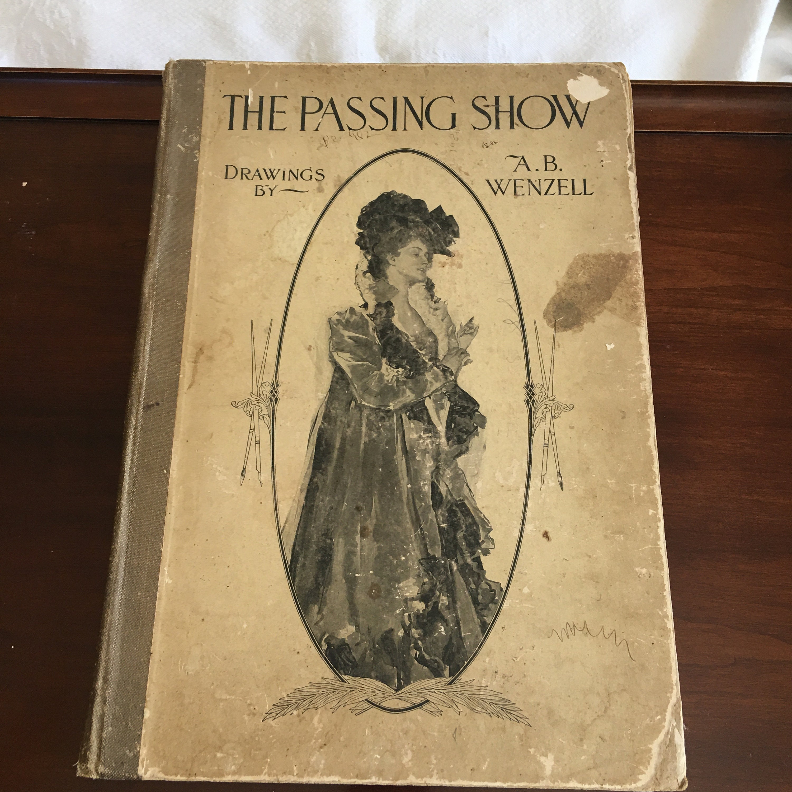 Antique Rare Book 1900 the Passing Show Drawing Book by A.B.