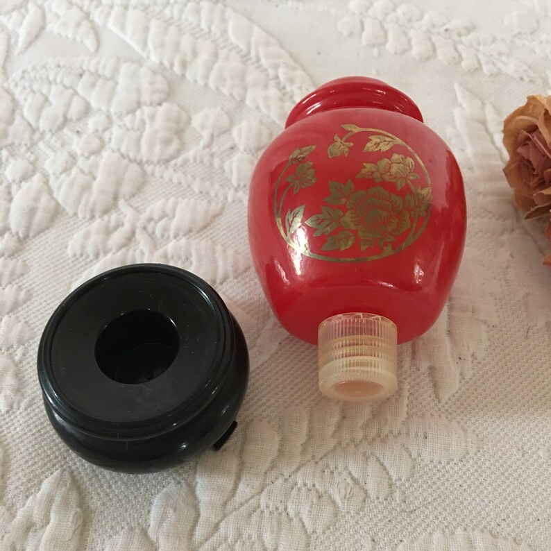 Vintage Avon Red Oriental Vase Bottle. Moonwind Cologne in Red Etsy