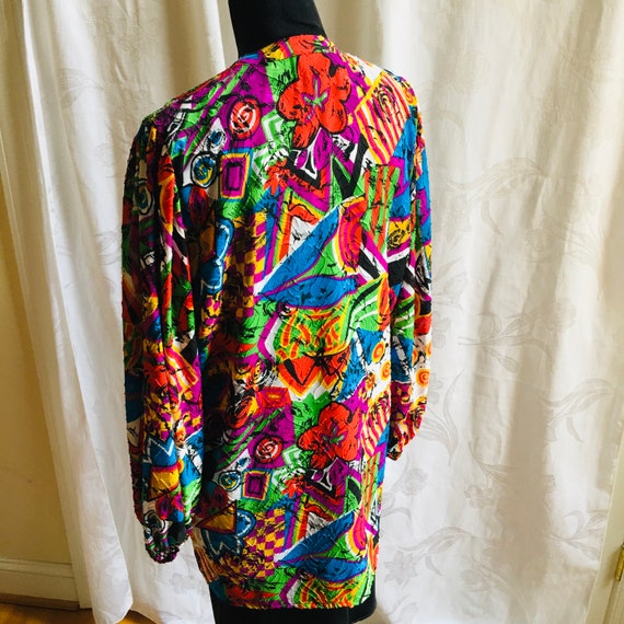 Vintage Diane Freis Original Silk Colorful Long F… - image 2