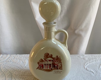 Vintage Monticello Whiskey Bottle. 1849 on Cork. Bottle for Kentucky Straight Bourbon Whiskey 6 Years Old. Louisville, Kentucky.